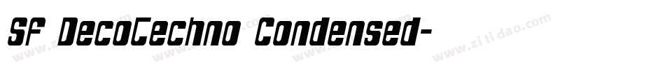 SF DecoTechno Condensed字体转换